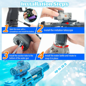 Pistola de agua con LED ultra potente